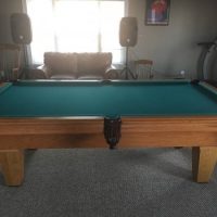 Regulation Pool Table For Sale-Green Felt