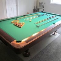 Brunswick Gold Crown IV 9' tournament pool table w/extras