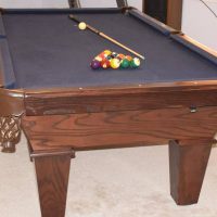 8' Connelly Pool Table "Redington Ash" With 3-Piece Italian Slate