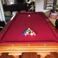 Perfect Condition!!! Red Felt Pool Table
