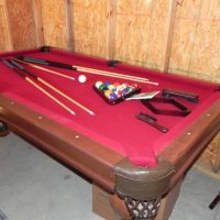 Great opportunity-Red Felt Connelly Pool Table (SOLD)