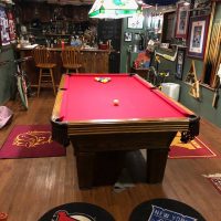 olhausen 8ft pool table with everything included +table tennis top