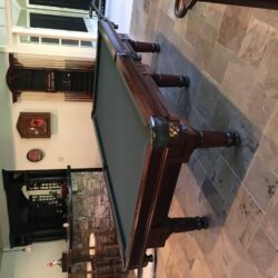 9ft Atlantic table, with matching chairs, rack and sticks