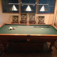 Brunswick Oak Pool Table Complete