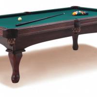 8' Eclipse Pool Table by American Heritage  Burgundy/ Euro Blue Cloth