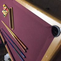 AMF Playmaster Pool Table w/4 sticks, cue rack & Cover
