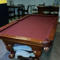 Red Pool table