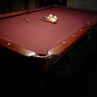 Red Pool table