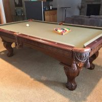 Pool Table American Heritage 8 ft Slate 1" Cherrywood With Leather