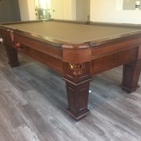 8ft Ozone Billard Table w/wall rack and ping pong table topper