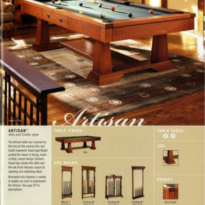 Brunswick Artisan 8' Billiards Table