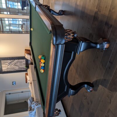 Brunswick 8′ Foot Greenbriar II Pool Table - Chesnut + Ping Pong Table Top