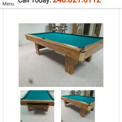 4x8 slate pool table, no name disassembled