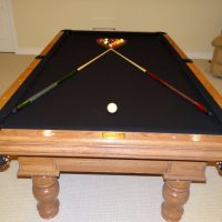 Solid Oak Pool Table-A J Schmidt