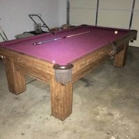 8' three piece slate pool table (SOLD)