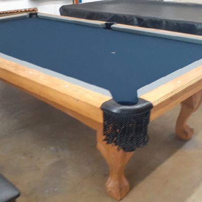 S0L0® 8 ft 3 pc. Slate Cowboys Pool Table For Sale, New Cloth, Delivery, and Accessories Included